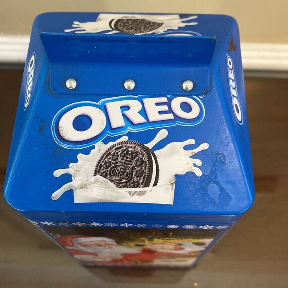 Oreo Cookie Santa Claus Milk Carton Christmas Collector Tin - 2005 - Picture 3 of 7